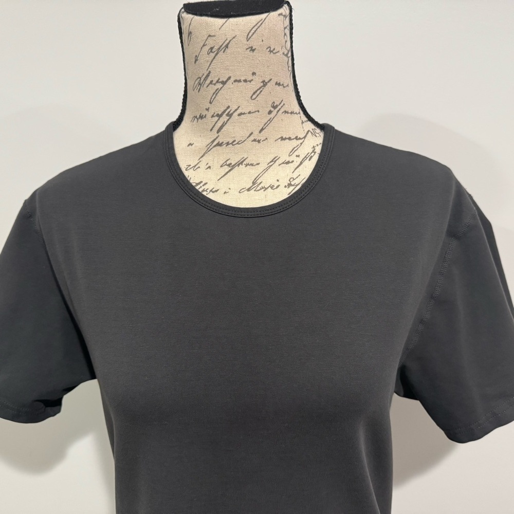 BYLT Basics Drop Cut Lux Short Sleeve TShirt Charcoal Gray Men’s Size Small - Picture 3 of 10